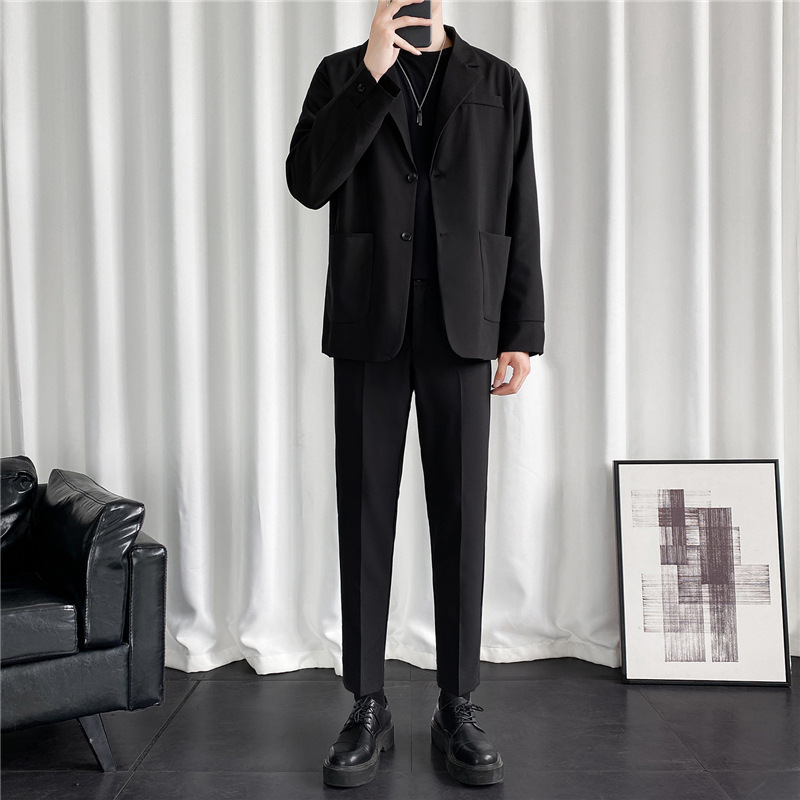 K8 세트 티셔츠 8096 바지 블랙 [추천]