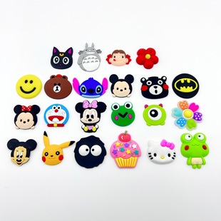Small size cartoon soft epoxy patch diy children's resin hairpin hair accessories doll phone case brooch hole shoes accessories
