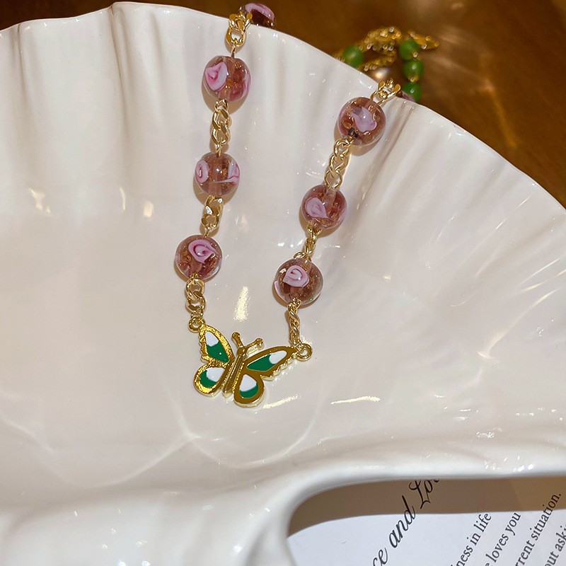 Piedra Natural perla Ábaco cuentas collar luz lujo moda personalidad clavícula cadena nicho todo fósforo collar al por mayor femenino