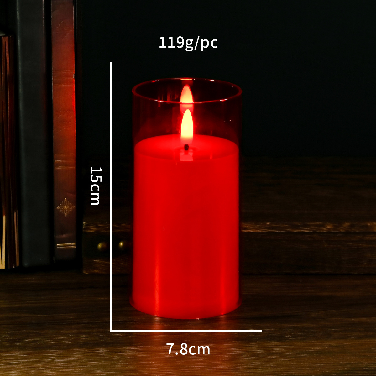 Lámpara de Vela Electrónica de Acrílico Sin Humo con Control Remoto para Propuesta de Matrimonio y Fiestas