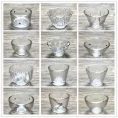 小さいティーカップのガラスの茶器の透明な描金の清杯の主人の杯の一口の杯