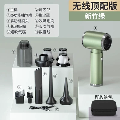 Car Vacuum Cleaner, Car Wireless: Tozsoranlar - new-bamboo-green-wireless-top-model-3-filter-elements-storage-soft-case