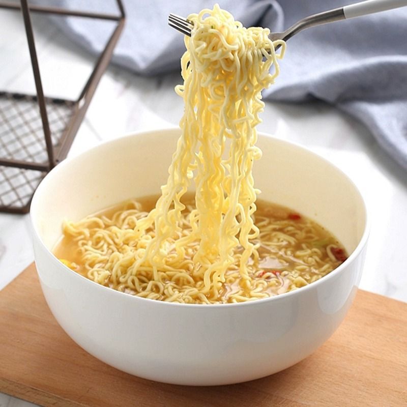 Export-grade bone china soup bowl pure white household noodle bowl high color value microwave easy cleaning lead-free noodle bowl ceramic tableware