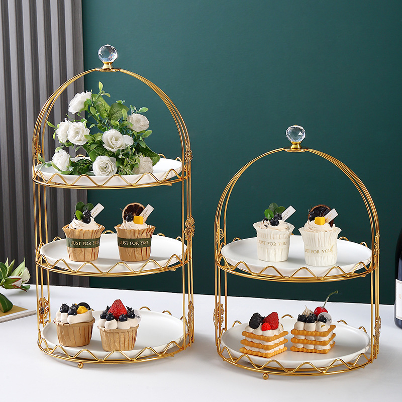 Multi -layer dessert table fruit display shelf high -end fruit plate…
