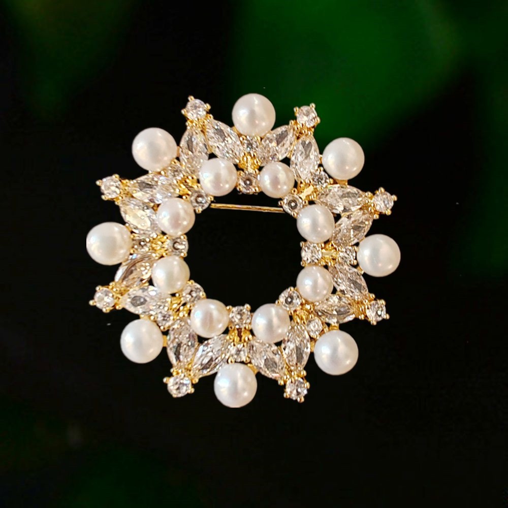 Flower Brooch High-end All-match Personalized Women's Clothing Accessories Fashion Jewelry Silk Towel Buckle Fixed Gift Light Luxury Jewelry