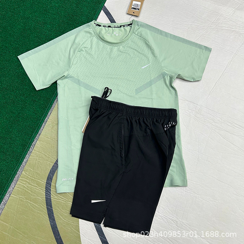 Nuevo al por mayor movimiento de secado rápido transpirable hombre camiseta de manga corta entrenamiento de hielo suelta chaqueta casual fitness correr