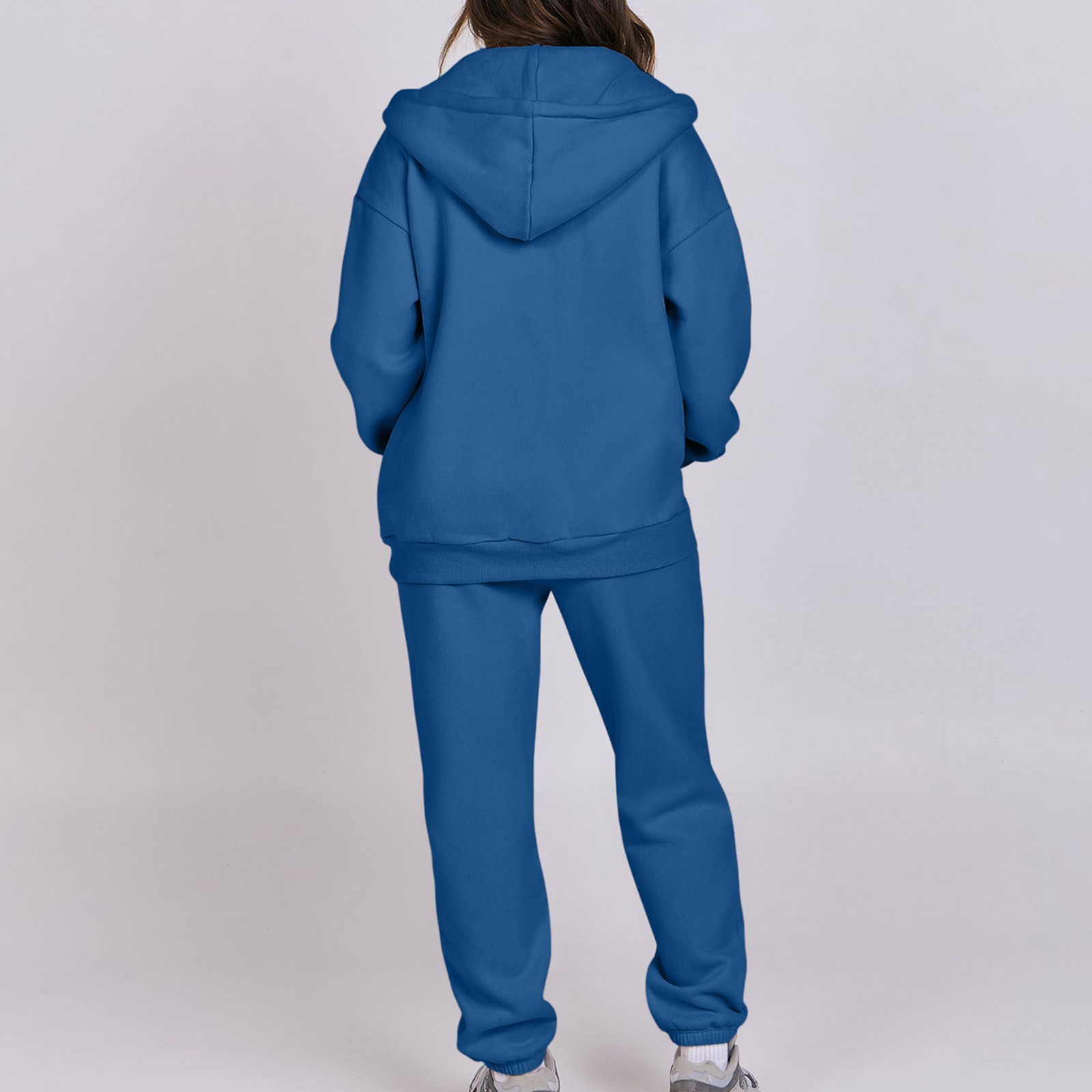 Felpa con cappuccio in pile stile coreano autunno inverno per donna, casual, ampia, con cappuccio, per coppia_voghion.com