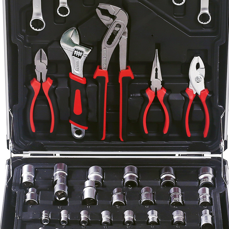 Juego de herramientas Bosxi 187 pzs – maletín portátil de aluminio con ruedas, set industrial profesional