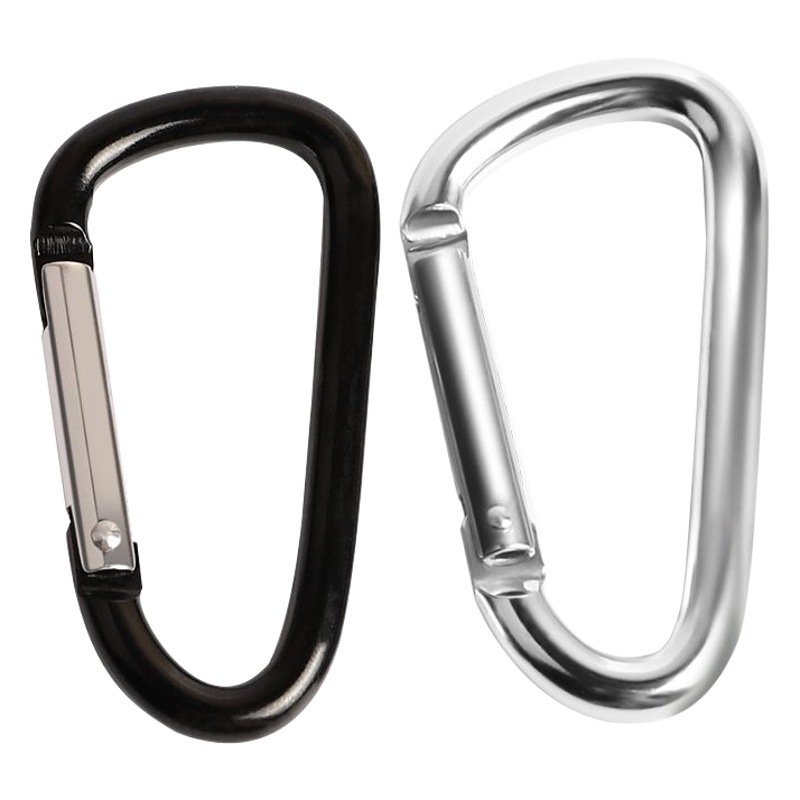 In Stock, Aluminum Alloy Carabiner Type D, Climbing Buckle, Outdoor Backpack, Glasses Bag Quick-Hook Carabiner