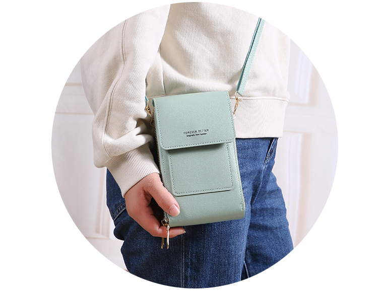 135g Weight Zipper, Buckle Closure Type Single Shoulder Strap Strap Type Phone Wallet Bags Type Women's All Seasons Pu Leather Classic Style Phone Wallet
