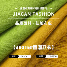 国潮卫衣布料 230g棉涤亲肤单面毛圈布 春夏卫衣肌理感外套面料