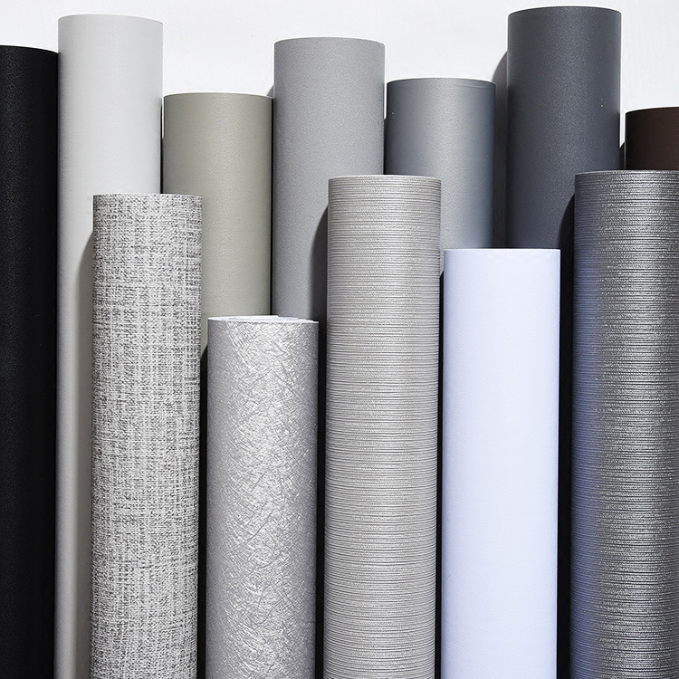 3D simulation solid linen pattern self-adhesive wallpaper wardrobe cabinet self-adhesive stickers waterproof Boeing film furniture renovation stickers