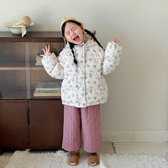 ヴィムウッド子供服 女の子用ダウンジャケット 2024年冬 子供用70%ホワイトダックダウンコート 女の子用ベビー服