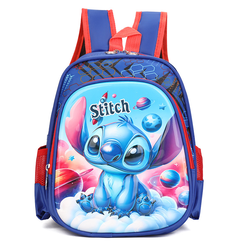Mochila de dibujos animados Stitch de carcasa dura de 12 pulgadas al por mayor Mochila de jardín de infantes ultraligera Mochila para niños de 3-4 años