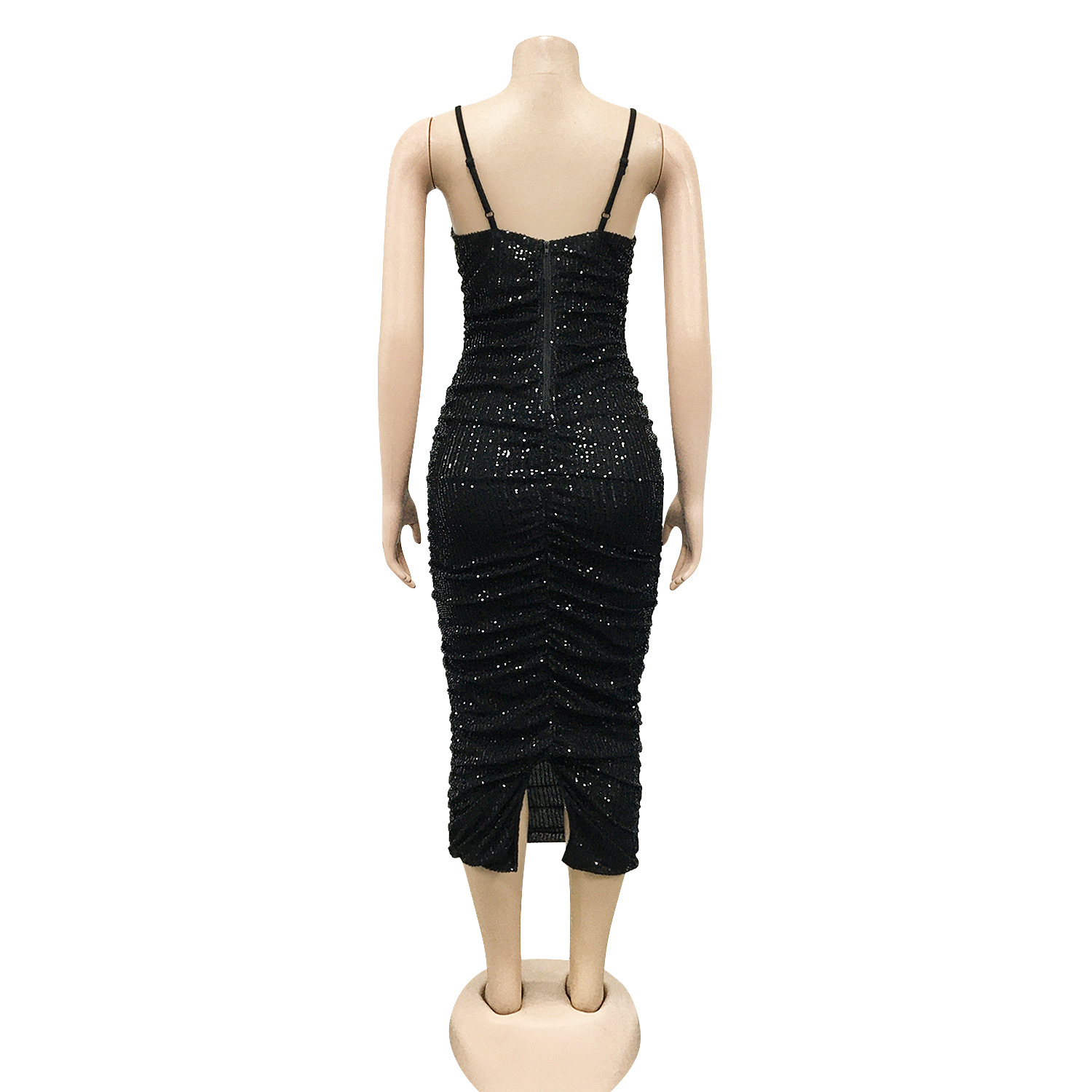 Nightclub Sequin Sexy Sleeveless Split Maxi Dress - Dresses - Uniqistic.com