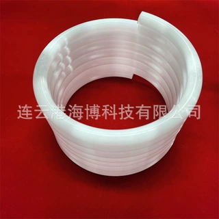 耐酸碱 耐高温  乳白石英玻璃螺旋管 石英玻璃异形管