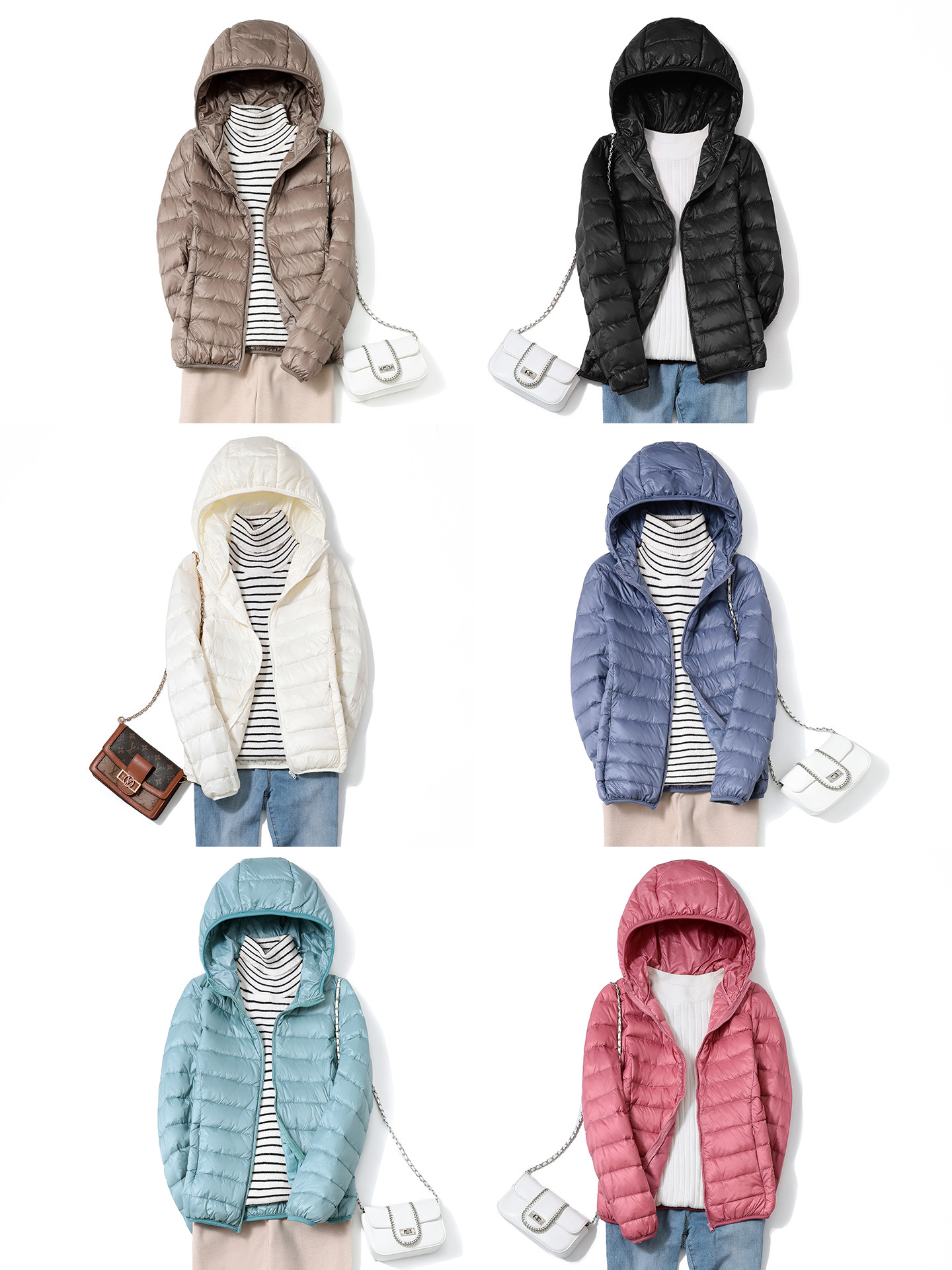 light and thin velvet down jacket