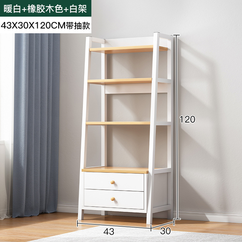 Estante de pared de madera maciza estantería de almacenamiento en el hogar estante de almacenamiento de estudio simple estantería en capas dormitorio multicapa