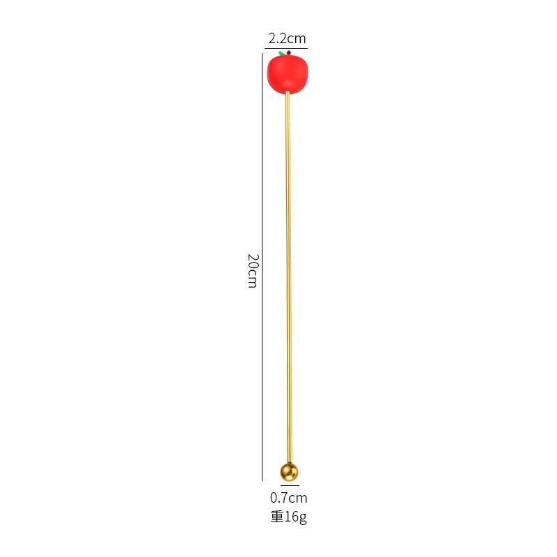 304 소재 19CM 사과젓는 막대 [골드]