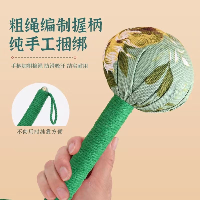 Mugwort Hammer Ai Cao Hammer 33cm Satin Herbal Massage Stick for Meridian Tapping and Wellness Gifting specifications