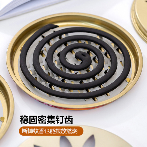 Fire-proof mosquito-repellent incense rack with cover mosquito-repellent incense tray drag anti-scalding portable nail-toothed mosquito-repellent incense tray mosquito-repellent incense box with dust tray