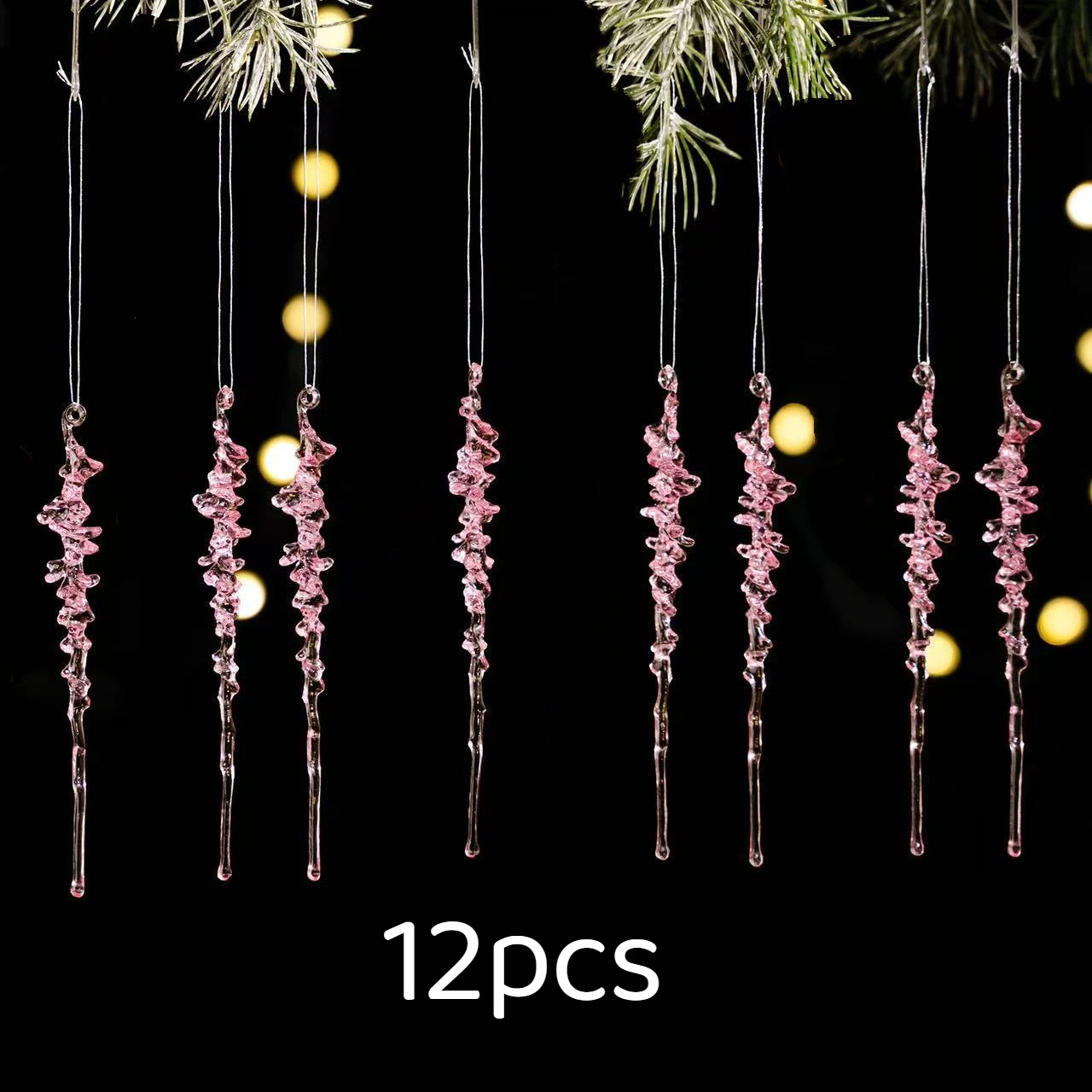 国境を越えたクリスマスの祭り用品の創造的な透明な氷のペンダントの新しいクリスマスツリーの装飾ねじ山のペンダントの木