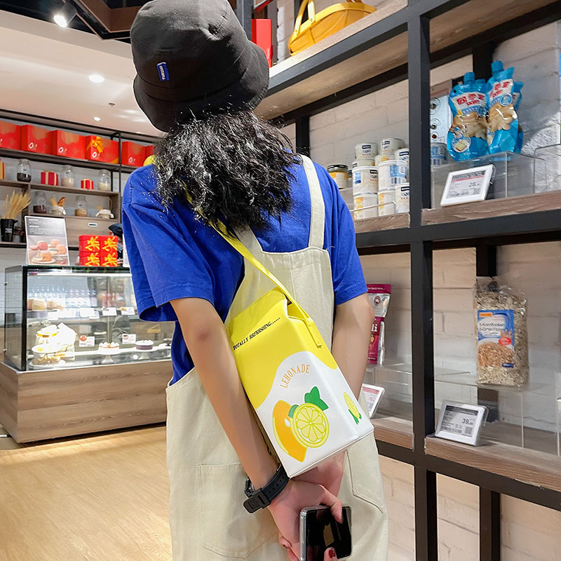 Small Pu Leather Fruit Square Buckle Crossbody Bag display picture 39