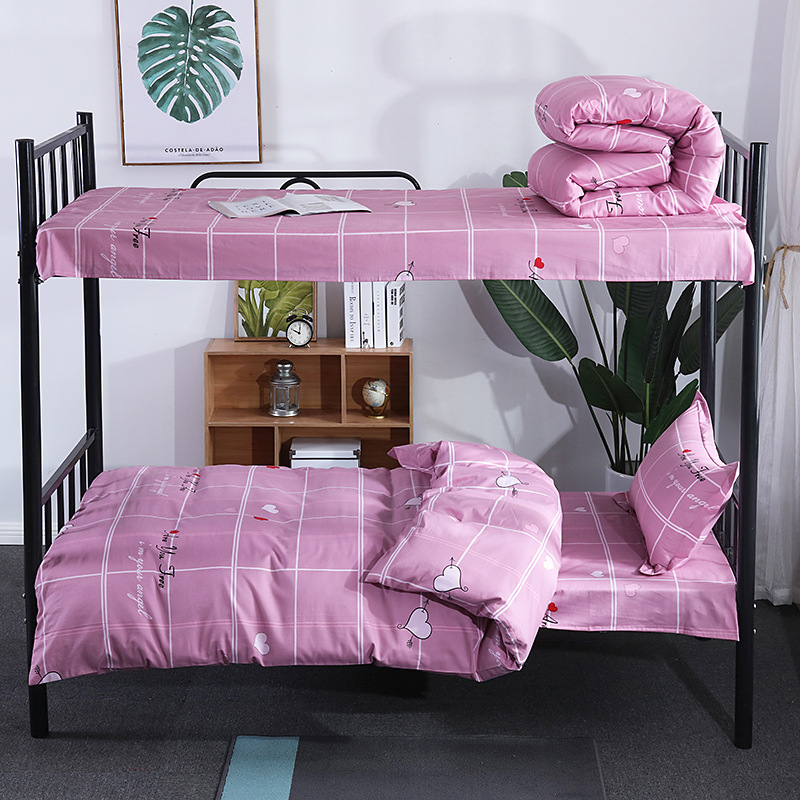 Karat Lover Pink (100% Katun 133x72) / Set tiga potong [sarung quilt 155*210, sprei 150*220, sarung bantal 48*74cm]