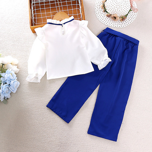 Children's Set 2024 Spring New Children's Clothing Fringe Long-Sleeve Top and Pants Cross-Border Trade Wholesale Children's Apparel