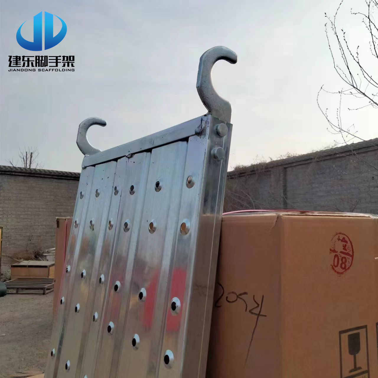 厂家脚手架踏板 脚踏板 带钩钢跳板 加厚踏板 脚踏网板防滑踏板