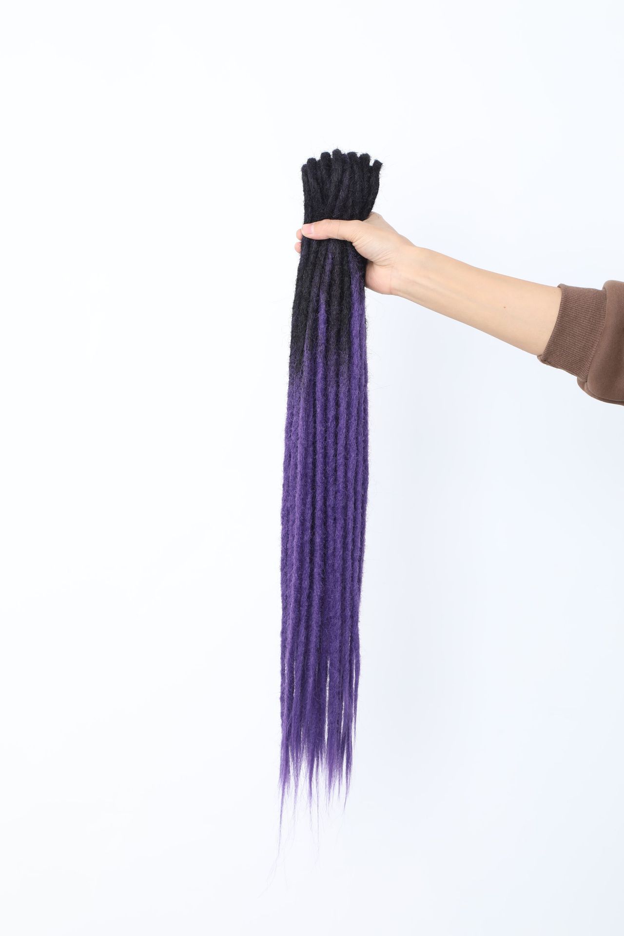 Temu/shein venta caliente pelucas europeas y americanas ganchillo de fibra química pelo dreadlock double trenza sucia trenza sucia de doble cola