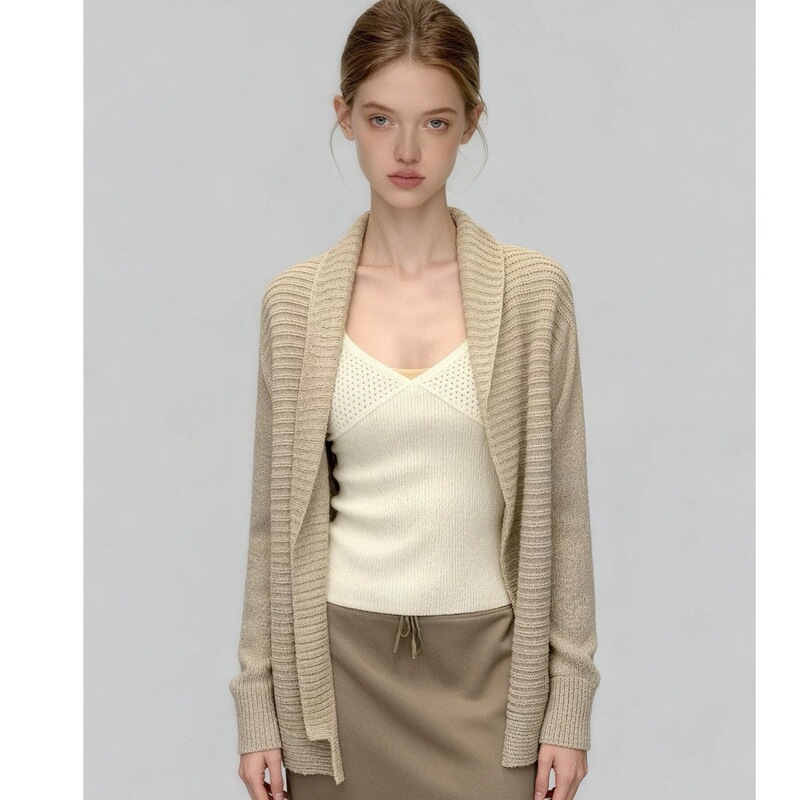 French-Style High-End Elegant Long-Sleeved Knitted Cardigan for Women, New Spring and Autumn Style, Gentle and Stylish Loose Top French-Style High-End Elegant Long-Sleeved Knitted Cardigan for Women, New Spring and Autumn Style, Gentle and Stylish Loose Top