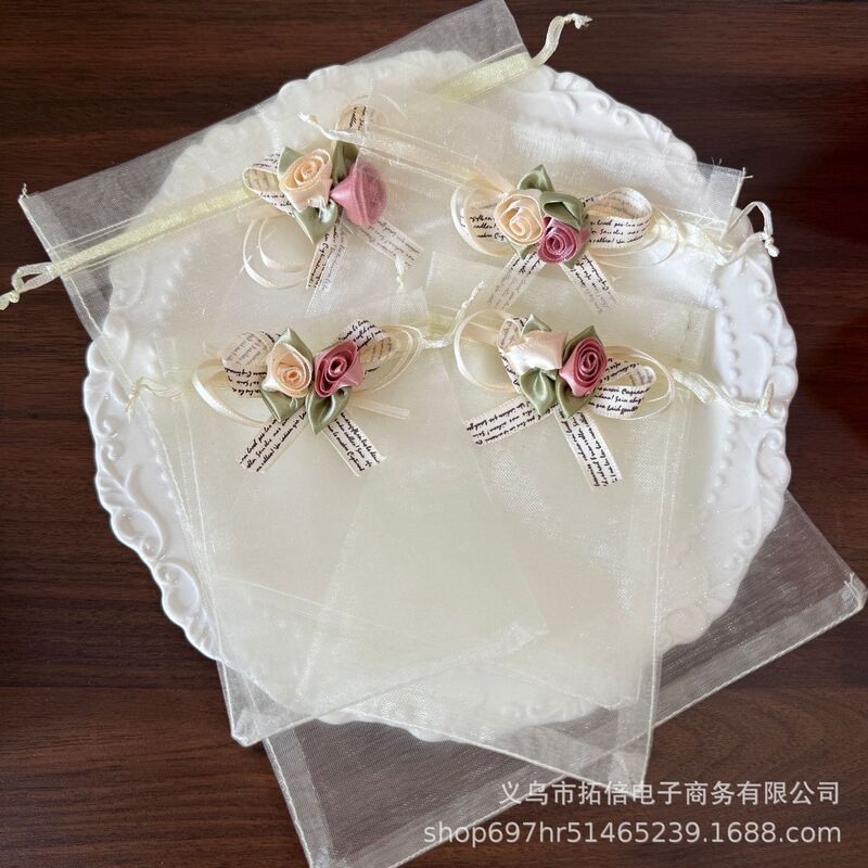 Ins-Style Tulip Gauze Drawstring Bags, Candy Bags, Holiday Gift Bags, Jewelry Packaging Bags Wholesale