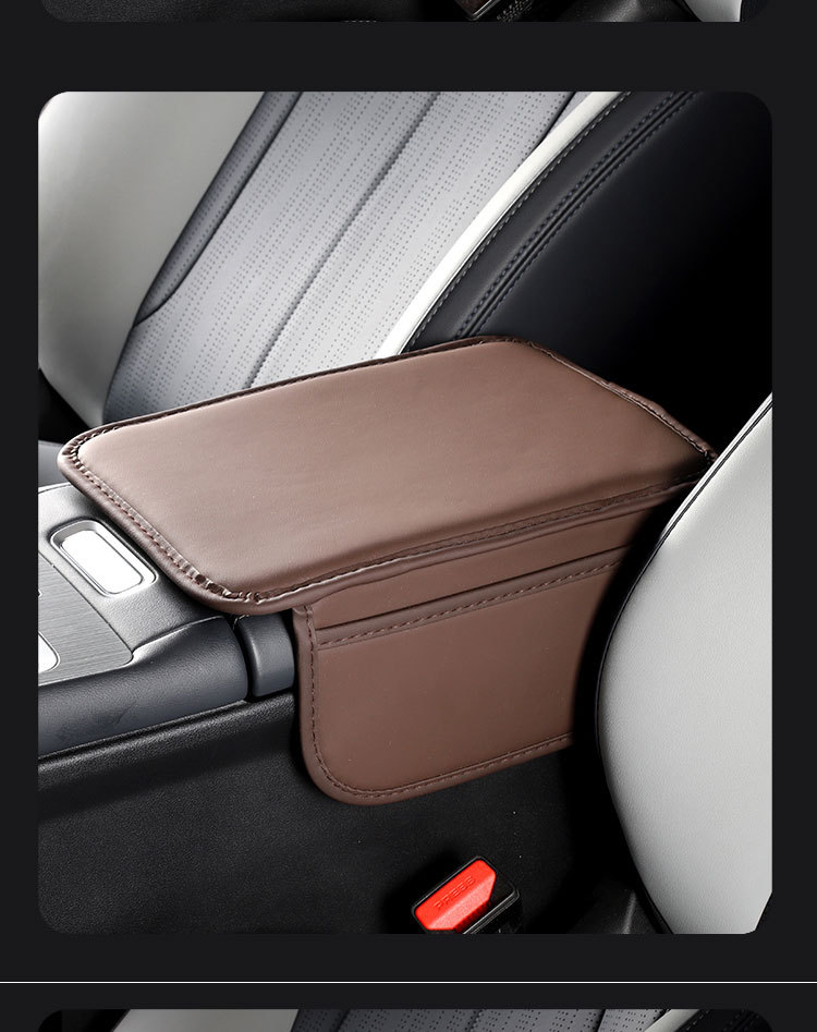 Car Armrest Box Mat, Thin Version, Upgraded Storage Pocket, Car Armrest Box Protective Cover, Simple, Flat, Stylish, Universal Model