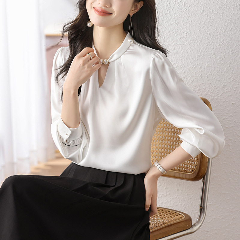 已出货 实拍2025春春新款蕾丝衫/雪纺衫韩版甜美淑女标准