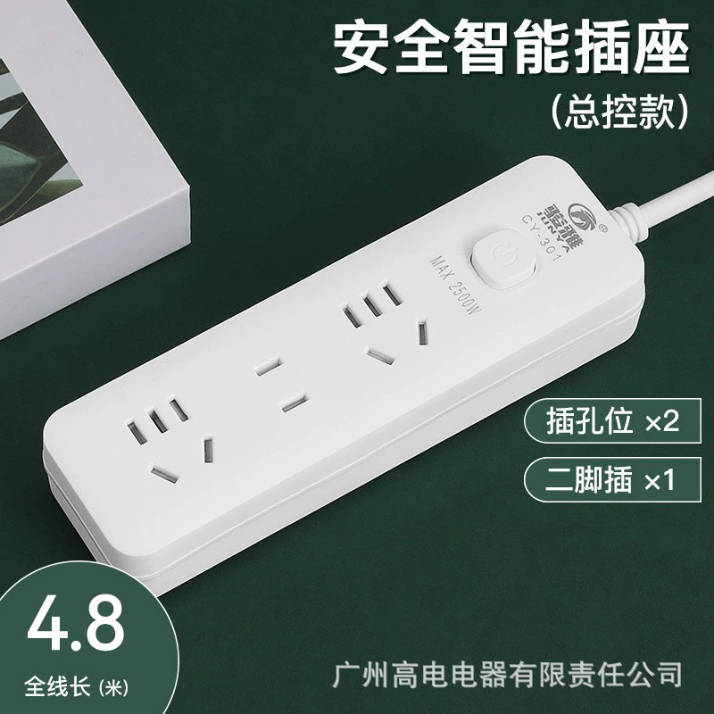 Enchufe elegante del zócalo del interruptor del USB de alta potencia con la línea tablero multifuncional poroso del zócalo del cinco-agujero del hogar enchufable