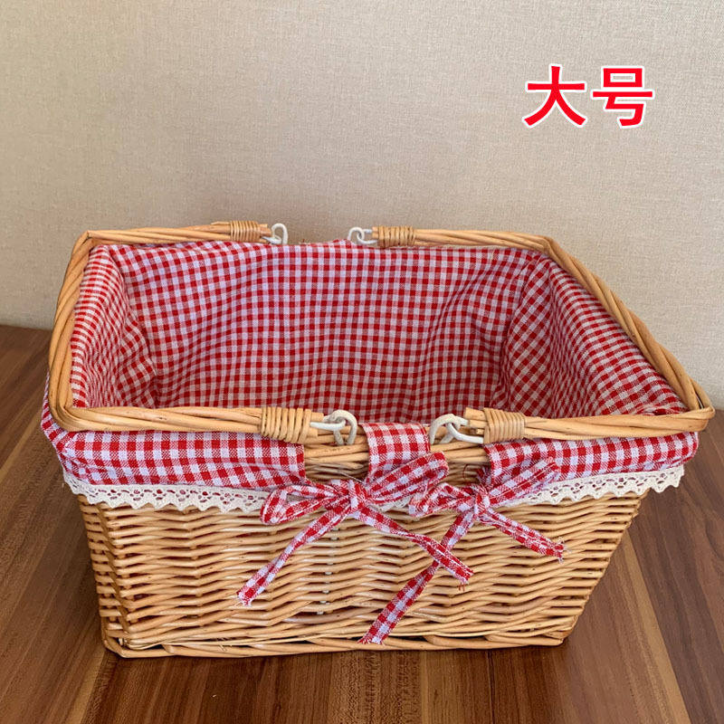 柳編み収納かご買い物かご藤編み果物かご手提げかご野菜青屋外ピクニックかご収納かご卵かご|undefined