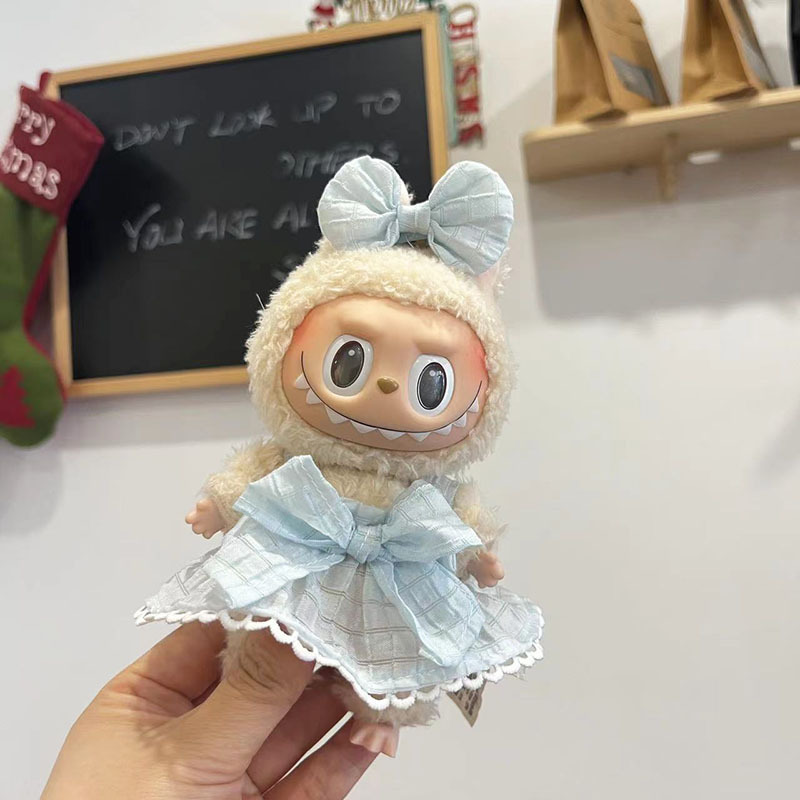 ソースメーカーのみの服】17cmペンダント ラブブ服 ブラインドボックス ラブブ人形 人形服 クールブラック カラフル|undefined