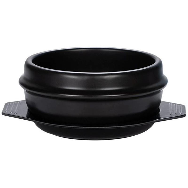 Korean stone pot bibimbap Специальный глиняный горшок для риса кимпаб, маленькая кушанка, рис, лапша, рагу, керамический желтый стейк куриный рис