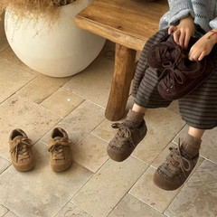 2025冬季款男女童森系加棉厚底增高面包鞋防滑魔术贴胖丁鞋