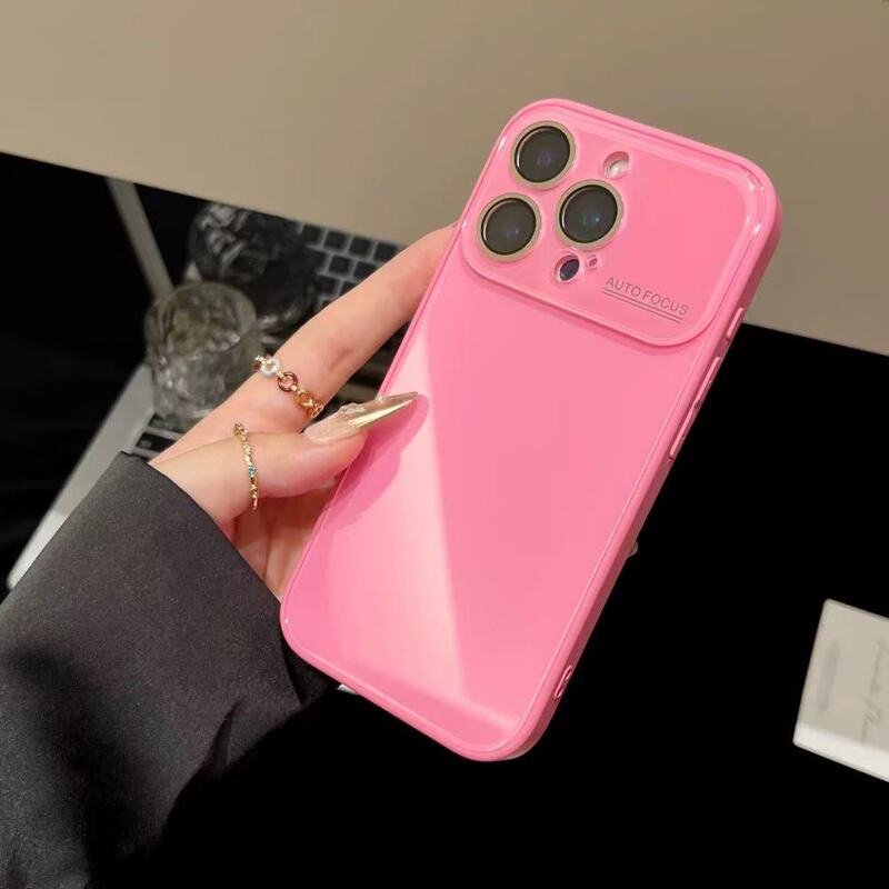 糖果色大视窗玻璃壳适用iPhone16promax苹果15手机壳14大视窗13女|undefined
