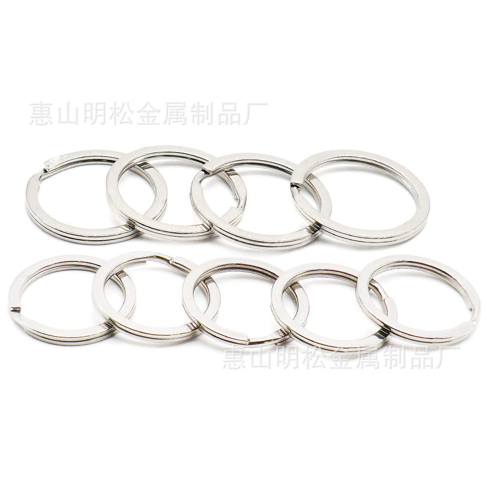 Металлический брелок для ключей «сделай сам», круглое железное кольцо, большое и маленькое кольцо, автомобильный брелок, подвеска, бирка для собак, аксессуары