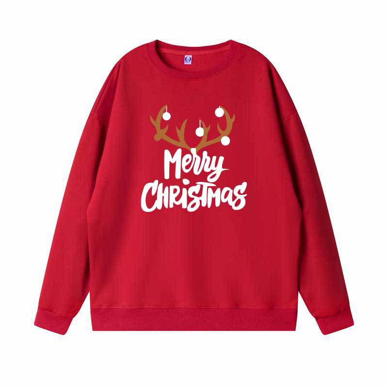 Otoño e Invierno Terry suéter ropa de padre-hijo una familia de tres o cuatro madre-hija padre-hijo Año Nuevo rojo Año Nuevo saludo ropa completa decoración del hogar