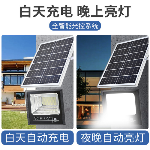 Outdoor solar lamp, home courtyard lamp, LED waterproof spotlight, high-power solar street lamp, factory wholesale