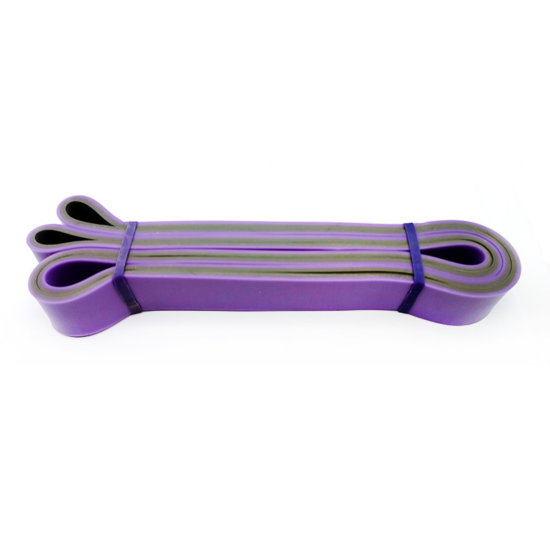 Cinturón de resistencia de látex bicolor entrenamiento de fuerza en cuclillas fitness yoga cinturón elástico cinturón de resistencia de anillo grueso bicolor