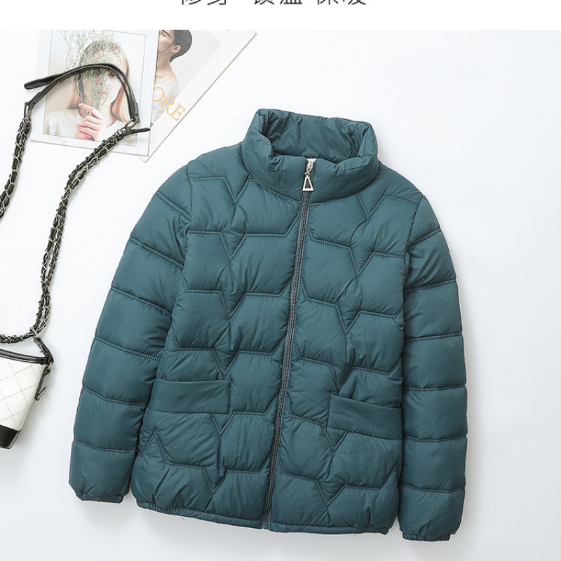 小个子妈妈装短款冬装新款轻薄羽绒棉服中老年外套保暖款棉衣|undefined