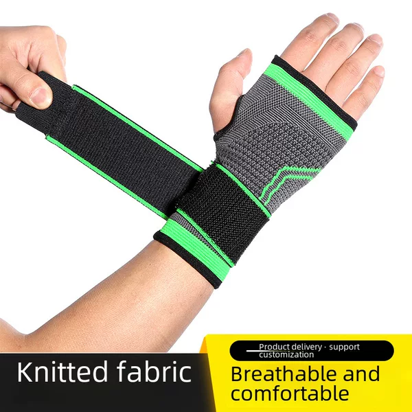 Outdoor Sports Training Fitness Wrist Tendon Sheath Anti-Sprain Adult Weightlifting Wrist Guard Pressurized Breathable Knitted