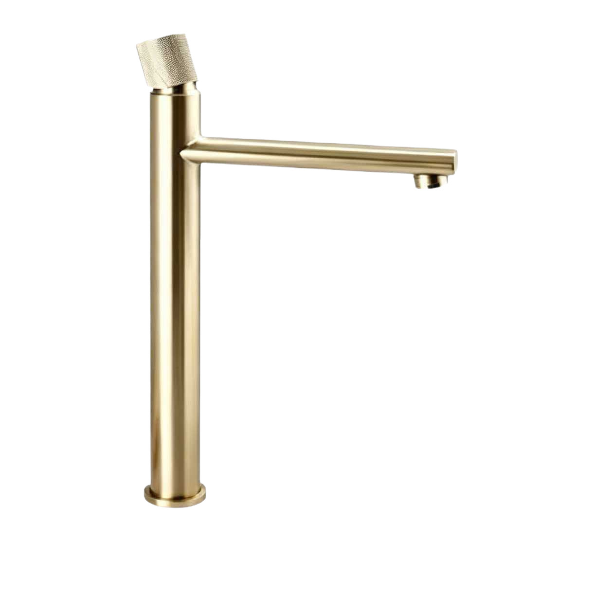 Grifo Mezclador para Lavabo Giratorio 360° de Cobre con Acabado Cepillado