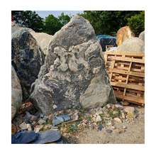 组合天然庭院泰山石假山设计制作与雪浪石灵璧石景观造景融合自然