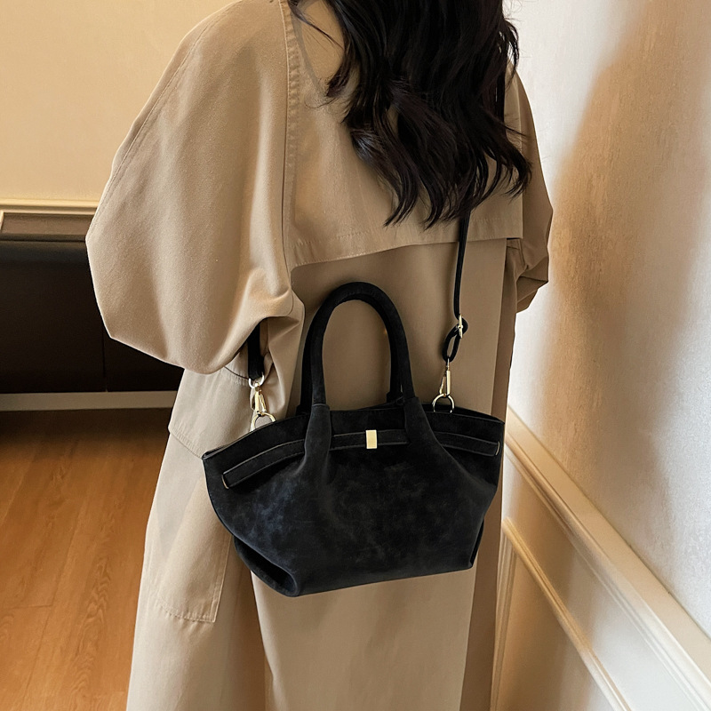 跨境复古磨砂手提托特包包女2025秋冬新款时尚单肩包高级感斜挎包|undefined